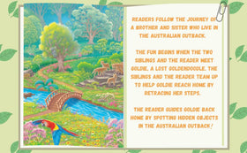 LAHEY LANE Outback Adventure cover shows Goldie's journey for kids