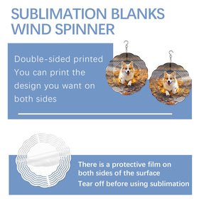 LaiHiulaan wind spinner blank with protective film before printing.