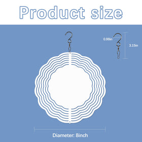 LaiHiulaan wind spinner blank in garden setting for outdoor decoration.
