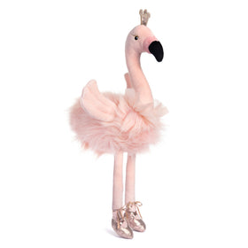 Laila and Lainey ballerina flamingo with a gold crown for pretend performances