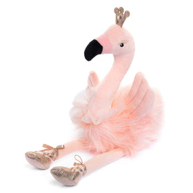 Laila and Lainey ballerina flamingo in tutu ready for bedtime cuddles and play