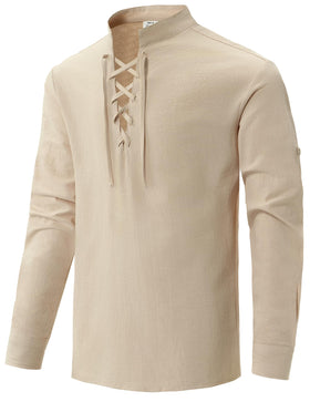 Lainvenor khaki shirt, authentic Renaissance vibe for dress-up