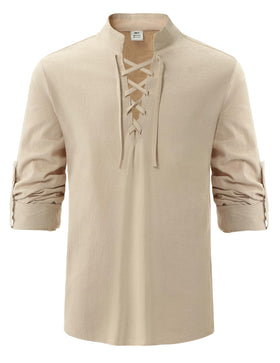 Lainvenor shirt with mandarin collar, retro charm for themed events