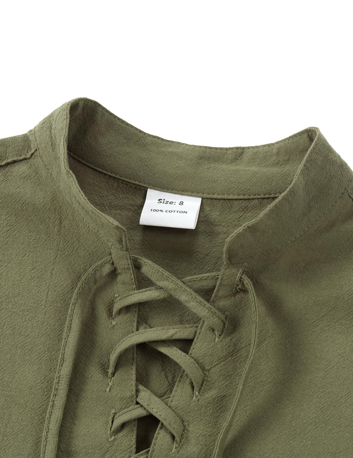 Lainvenor Renaissance costume shirt, army green color, 100% cotton, great for photo sessions
