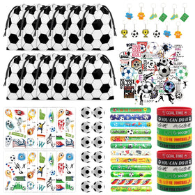 LaJasya soccer drawstring bags perfect for simple party favor distribution.