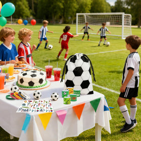 LaJasya soccer-themed stickers spark creativity on goodie bags and crafts.