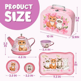 Lajeje cat tea cups and saucers for charming pretend tea moments