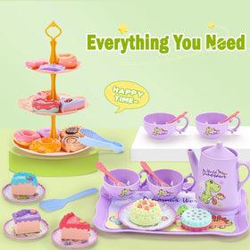 Lajeje dinosaurs large plate for serving pretend desserts
