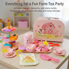 Lajeje Pink Barn Carry Case open for easy storage and travel.