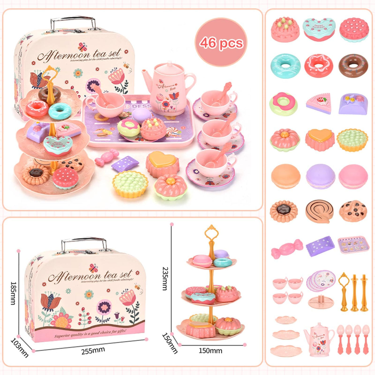 Lajeje tea party cups in bright colors for kids' pretend play