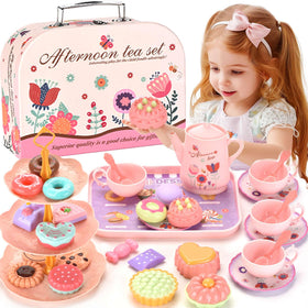 Lajeje teapot with floral design for imaginative pretend tea parties