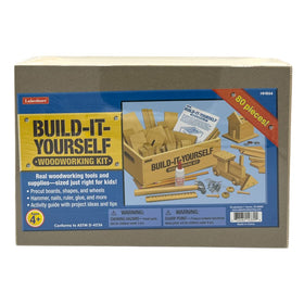 Lakeshore Build-It-Yourself Woodworking Kit box with kid-friendly tools for beginners