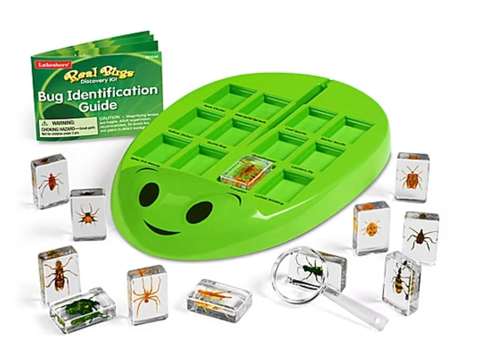 Lakeshore Real Bugs Discovery Kit: acrylic-encased specimens for safe close-up insect study.