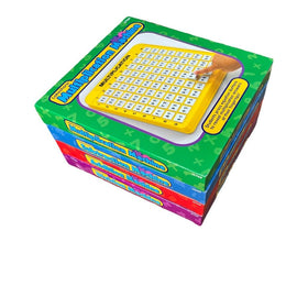 Lakeshore self-teaching math machines set of 4, front view, engaging independent math practice.