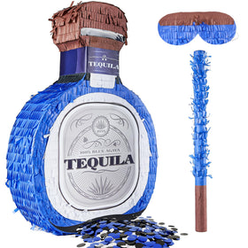 LAKINGO tequila piñata front view with blindfold for dramatic party entrances