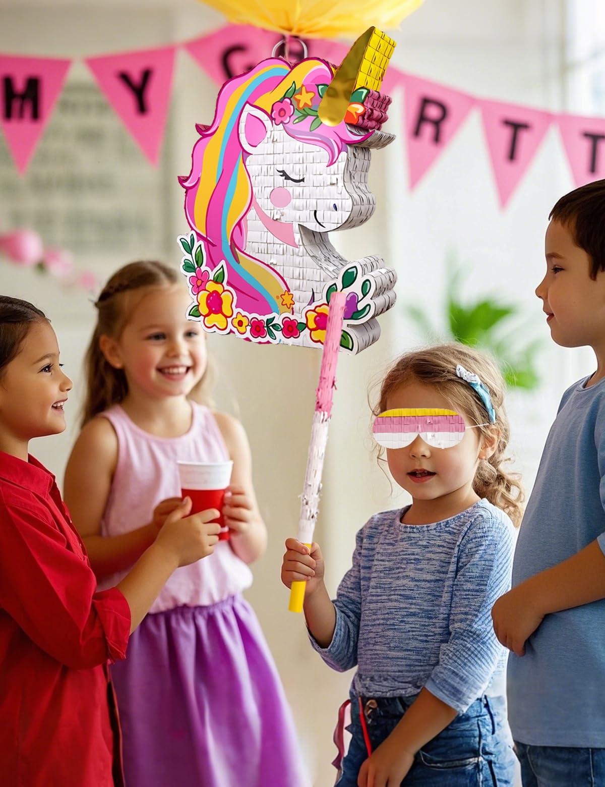 LAKINGO Unicorn Pinata with confetti ready for festive moments