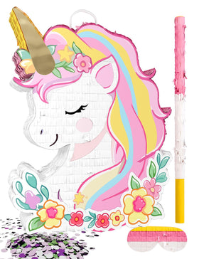 LAKINGO Unicorn Pinata full view for birthday party decor and games