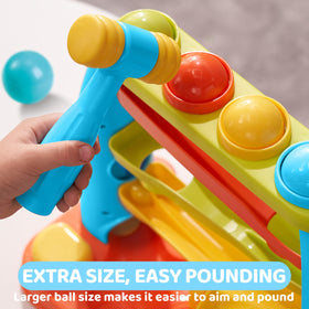 Lalalark ball drop toy bottom bounce mechanism for repeated play.