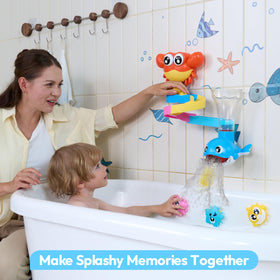 lalalark bath toys ball sliding track demonstrates motion and cause and effect