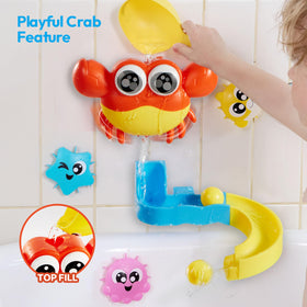 lalalark bath toys water track showing curved slide for interactive water play