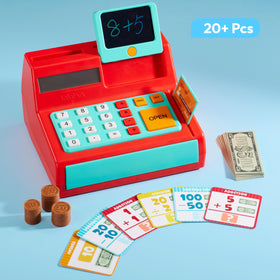 Lalalark cash register toy lcd screen helps kids learn numbers clearly.
