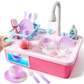 lalalark color changing play sink with running water for immersive pretend play