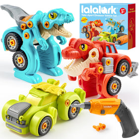 lalalark Dinosaur Cars Raptor in car form promotes imaginative play and fine motor skills.