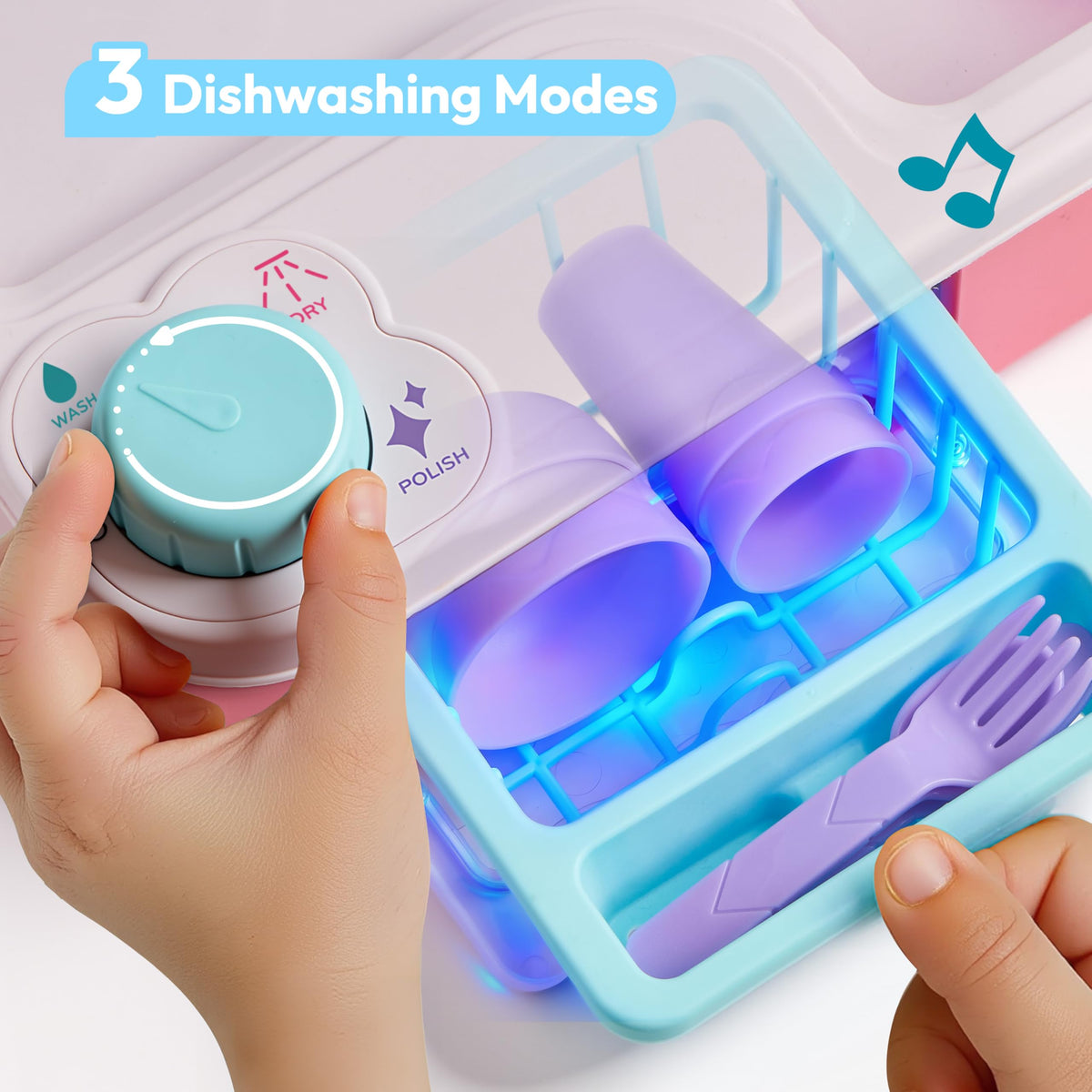 lalalark dish rack keeps play dishes organized during pretend play