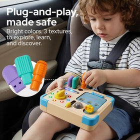 lalalark JOVA busy board 15 LED lights capture visual attention during activities.
