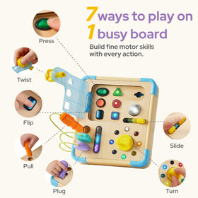 lalalark JOVA busy board Type-C plug supports diverse tactile activities.
