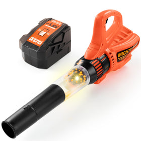 Lalalark Mighty Force leaf blower in action promotes imaginative outdoor play
