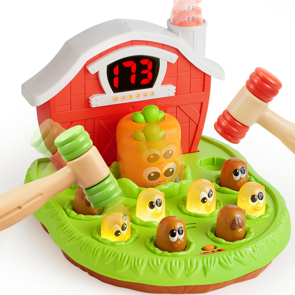 Lalalark Whack Game modes display to boost varied toddler play.