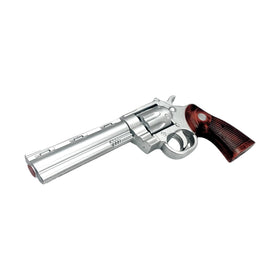 LALAPORT Colt Python foam revolver silver display-ready prop for fans.