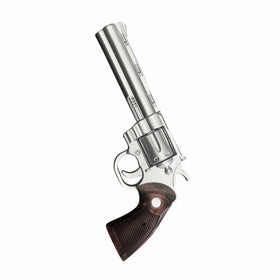LALAPORT Colt Python foam revolver silver grip shot for conventions.