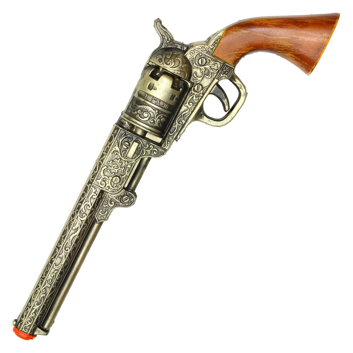 Safe, collectible Western memorabilia prop suitable for display and nostalgia.
