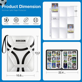 Lalasu Soccer Card Binder with wristband for easy portability.