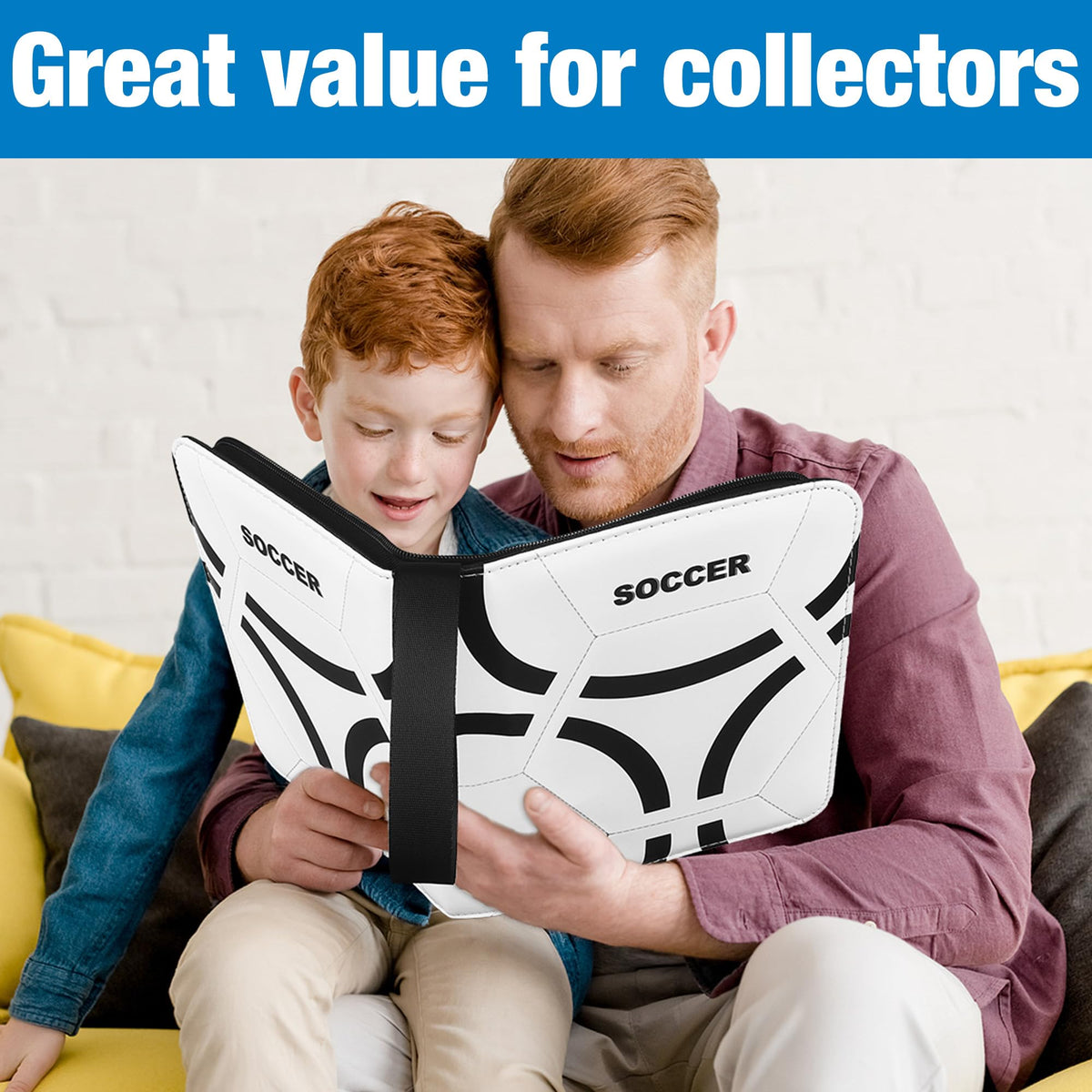 Lalasu Soccer Card Binder secure zipper keeps cards safe during transport.