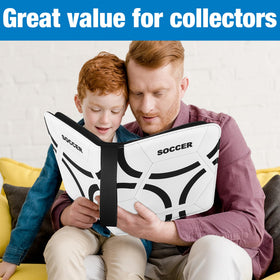 Lalasu Soccer Card Binder secure zipper keeps cards safe during transport.