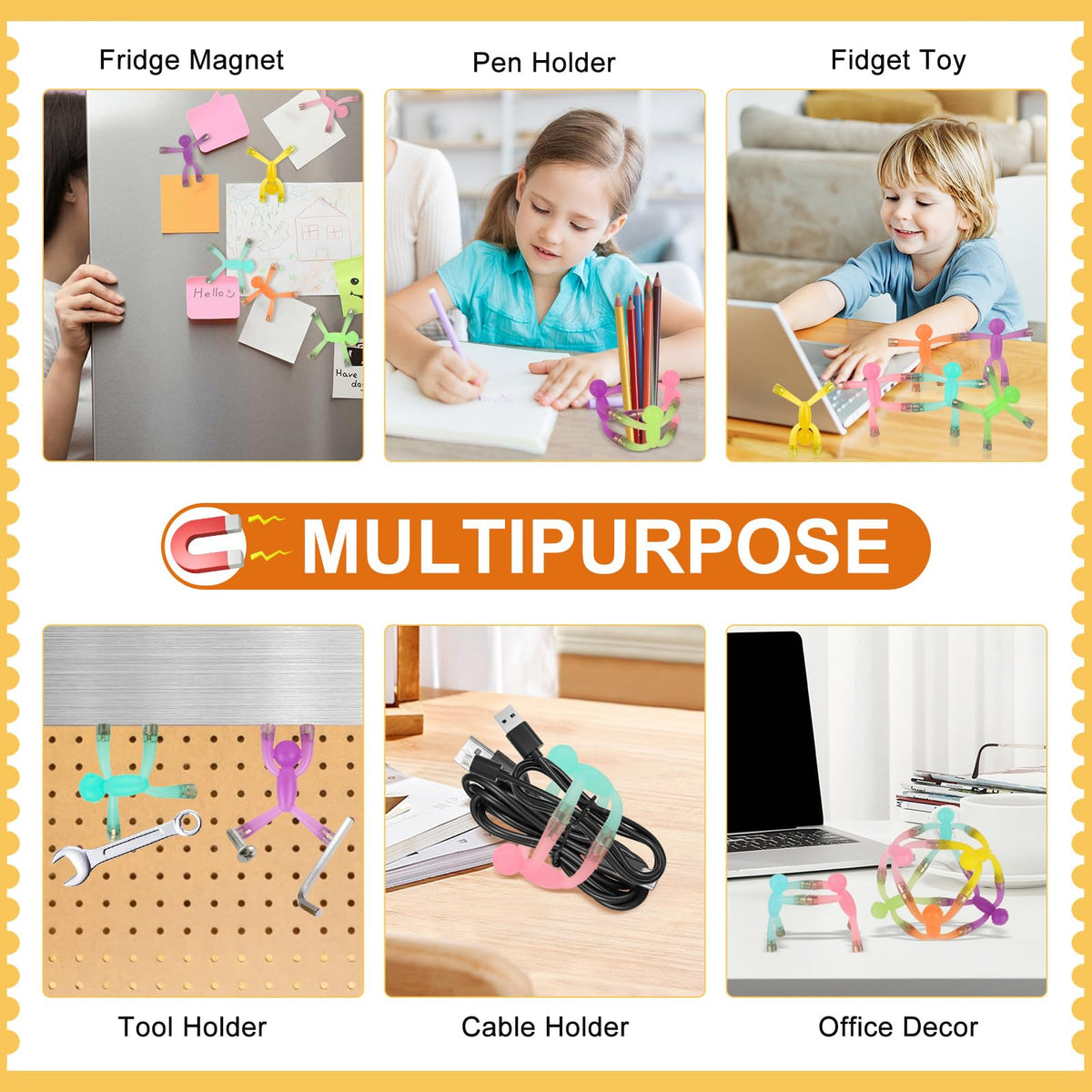 Laleay magnetic people act as travel companions for kids during trips.