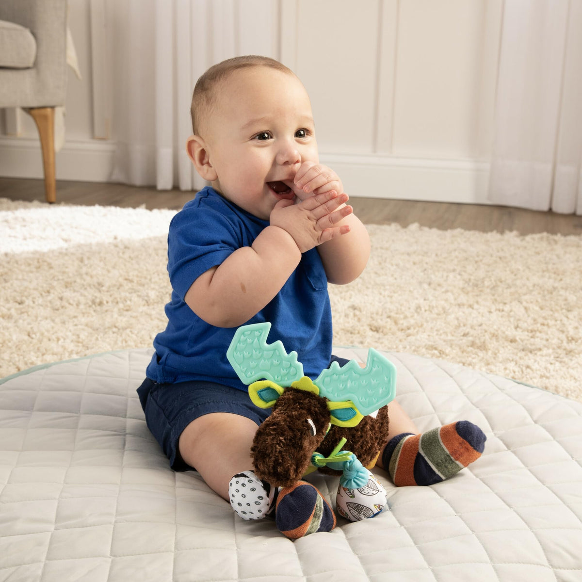 Lamaze Mortimer Moose clacking tail adds interactive sound for babies