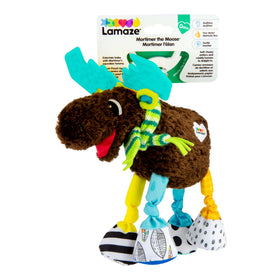 Lamaze Mortimer Moose clip-on attaches to strollers for on-the-go fun
