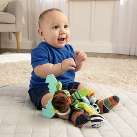 Lamaze Mortimer Moose knottie legs encourage grabbing and exploration