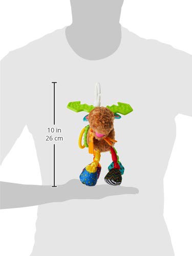 Lamaze Mortimer Moose squeaker tummy invites playful auditory exploration