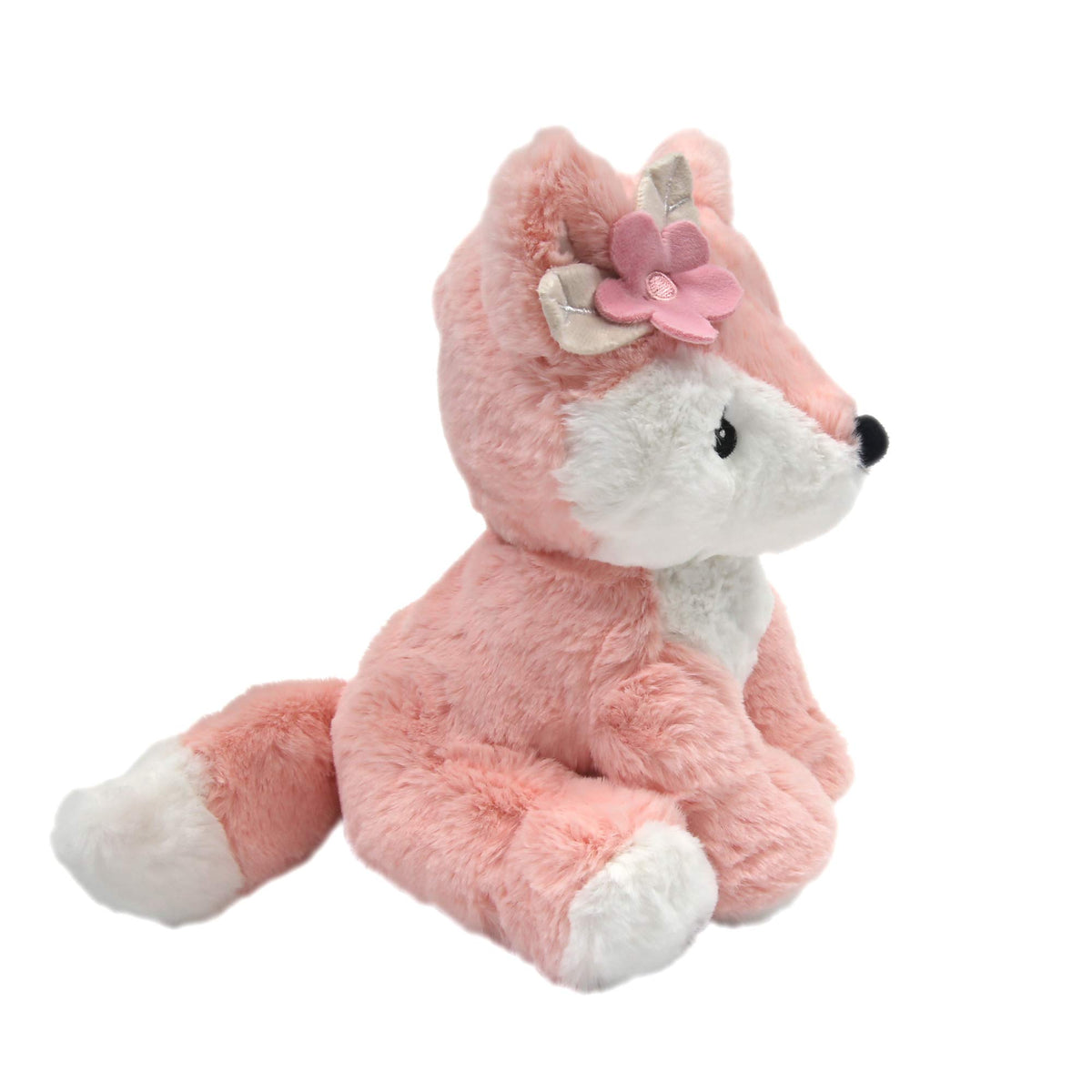 Lambs and Ivy fox plush with embroidered eyes and nose for baby safety.
