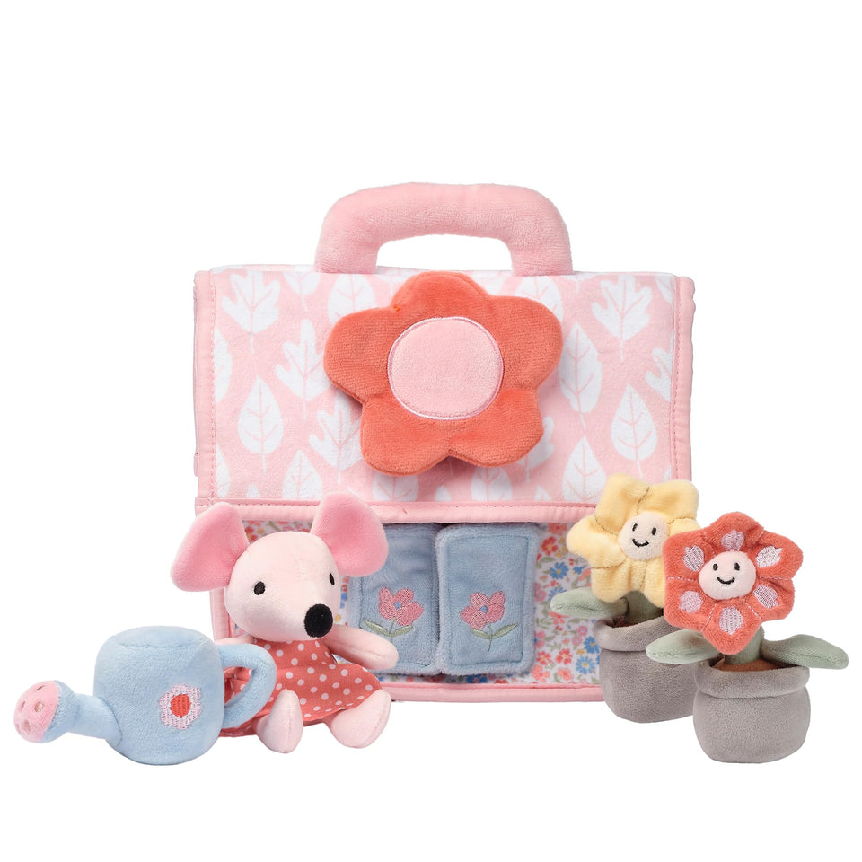 Lambs & Ivy Floral Cottage 5pc set with cozy cottage inviting imaginative play.