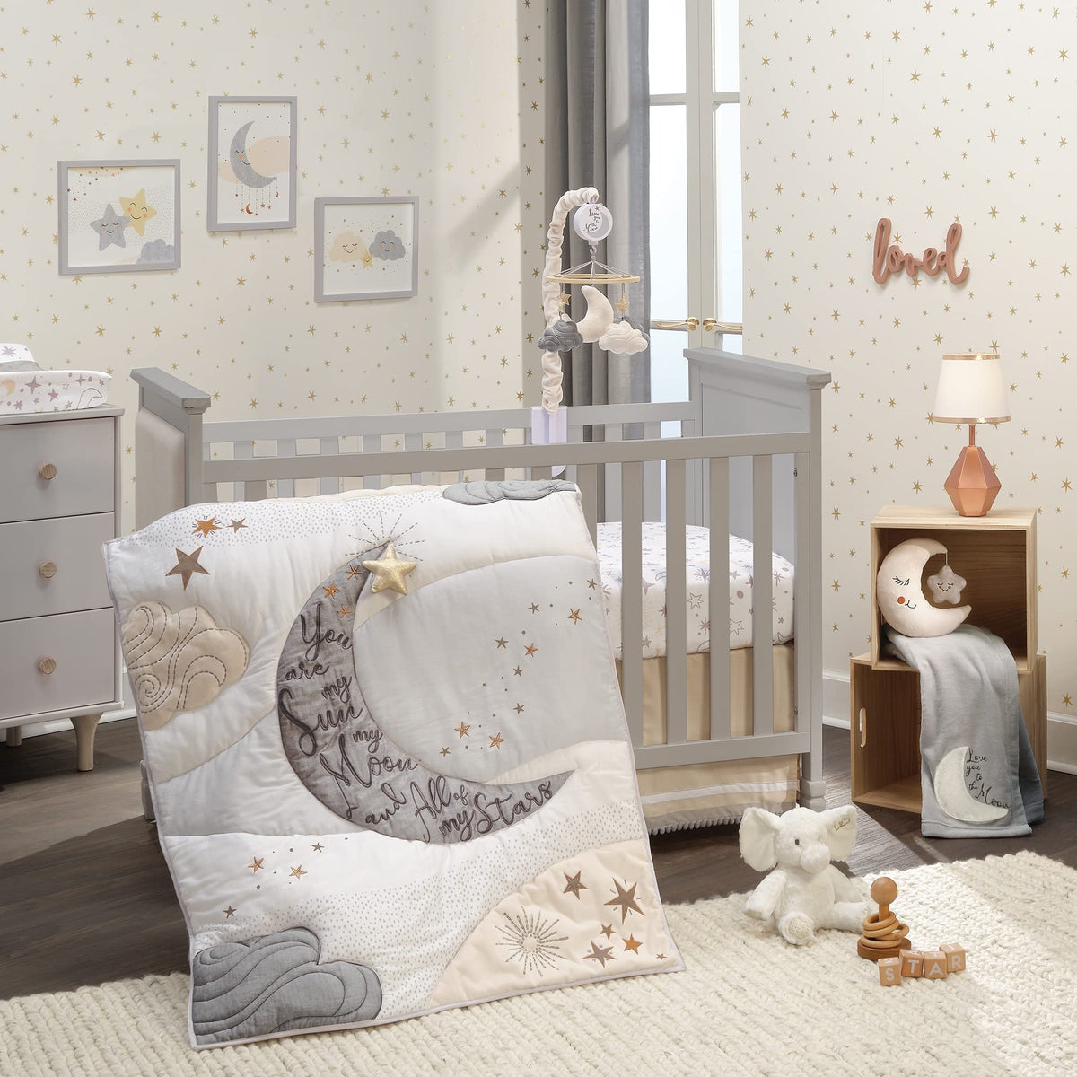 Gift-ready Lambs & Ivy plush makes a thoughtful baby shower or arrival gift.