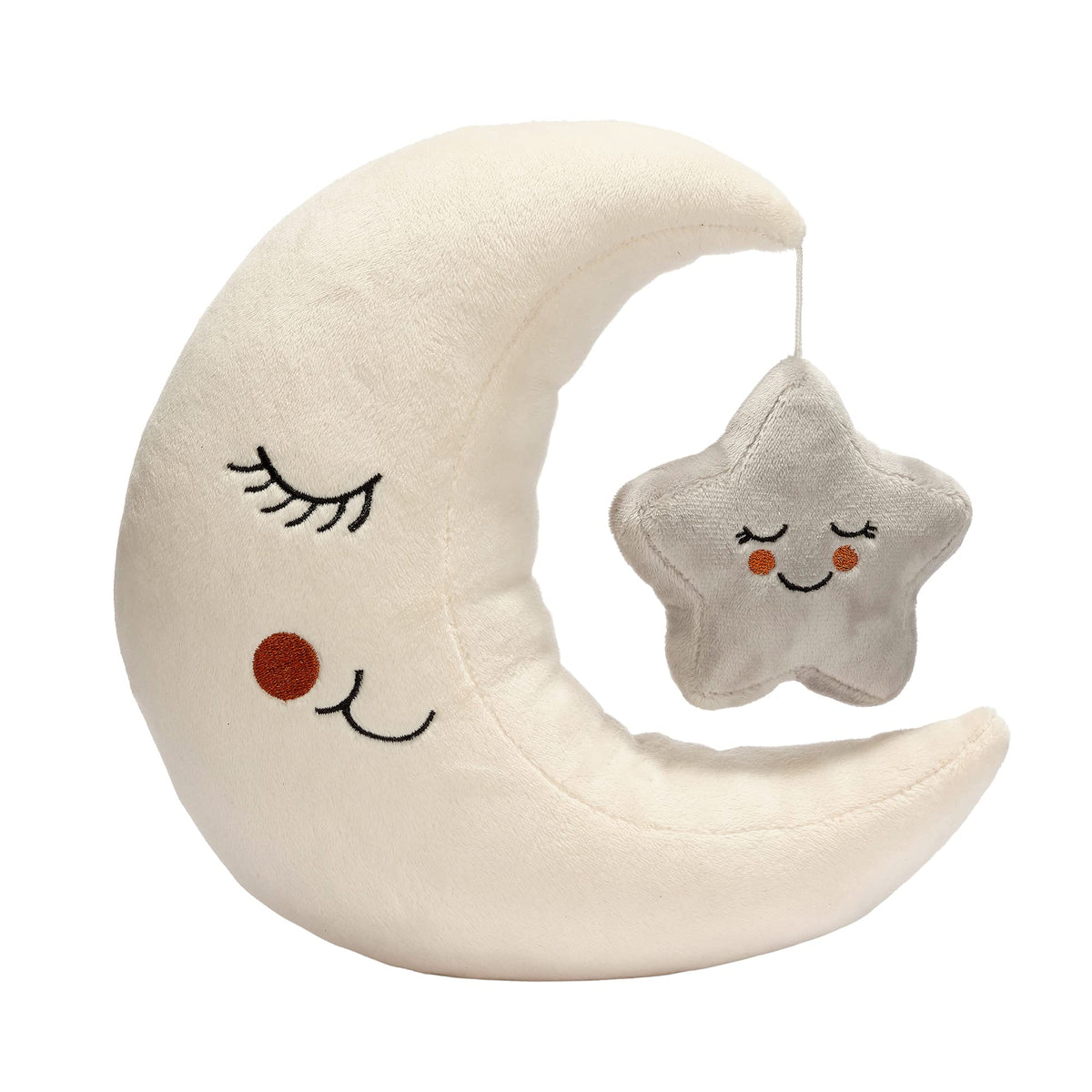 Lambs & Ivy Goodnight Moon cream plush with embroidered face for cozy nursery decor.