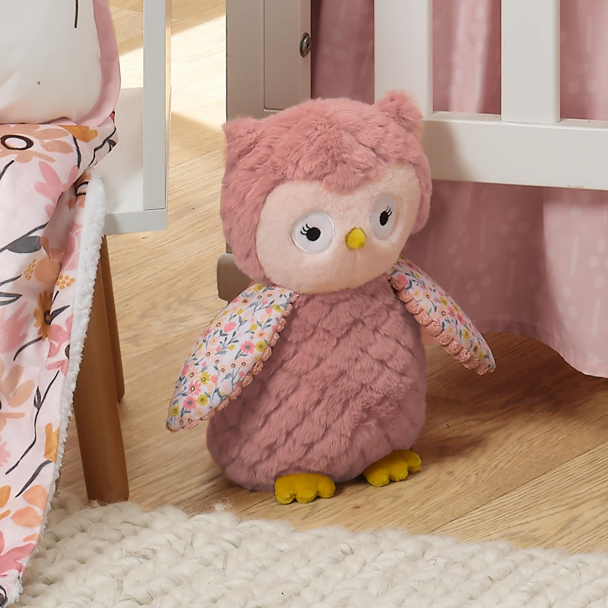 Ideal baby gift from Lambs & Ivy Twiggy owl plush for new parents.