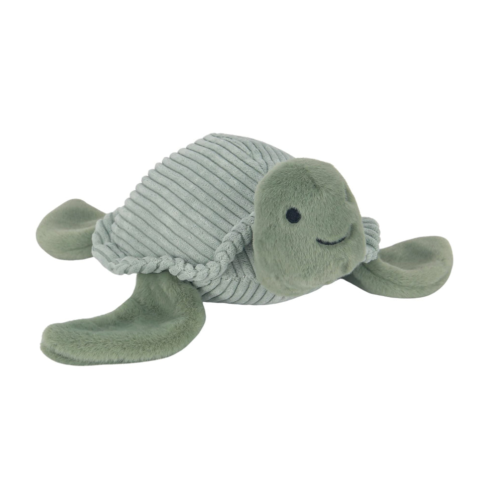 Lambs & Ivy Shelly sea dreams turtle plush with embroidered face for baby safety