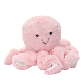Lambs & Ivy Sea Dreams pink plush octopus Bubbles front view soft snuggle toy for babies